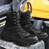 King Shoes plus Size High-Top Military Boots Male Outdoor Climbing Boots Special Forces Tactics Combat Boots Desert Workwear Boots