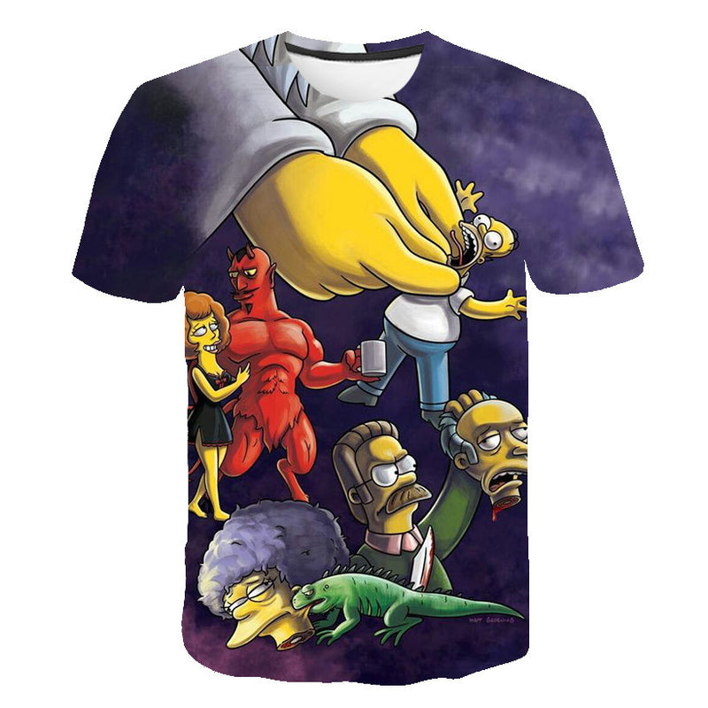 The Simpsons T Shirts Cartoon Anime Digital Printing