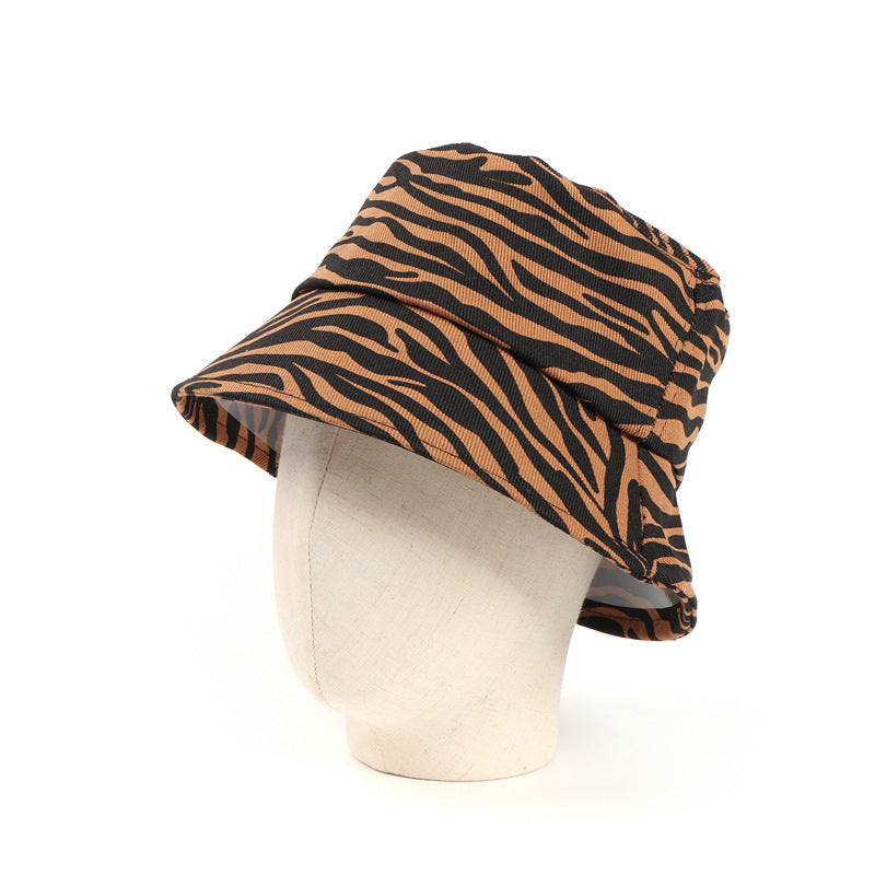 Bucket Hat Fishing Cap Cotton Print Fisherman Hat Women's Retro Fashion Sun Hat