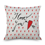Valentine's Day Pillow Covers 4 Piece Random Styles Together, Car Sofa Cushion Pink Love Pillow