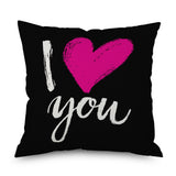 Valentine's Day Pillow Covers 4 Piece Random Styles Together, Car Sofa Cushion Pink Love Pillow