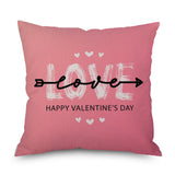 Valentine's Day Pillow Covers 4 Piece Random Styles Together, Car Sofa Cushion Pink Love Pillow