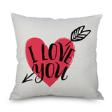 Valentine's Day Pillow Covers 4 Piece Random Styles Together, Car Sofa Cushion Pink Love Pillow