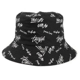 Bucket Hat Fishing Cap Cotton Print Fisherman Hat Hat Female Casual Printing Sun-Proof Basin Hat Men