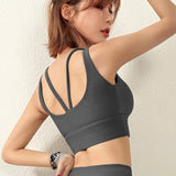 Underwear for Sweating Beauty Back Exercise Shockproof Push-up Yoga Vest