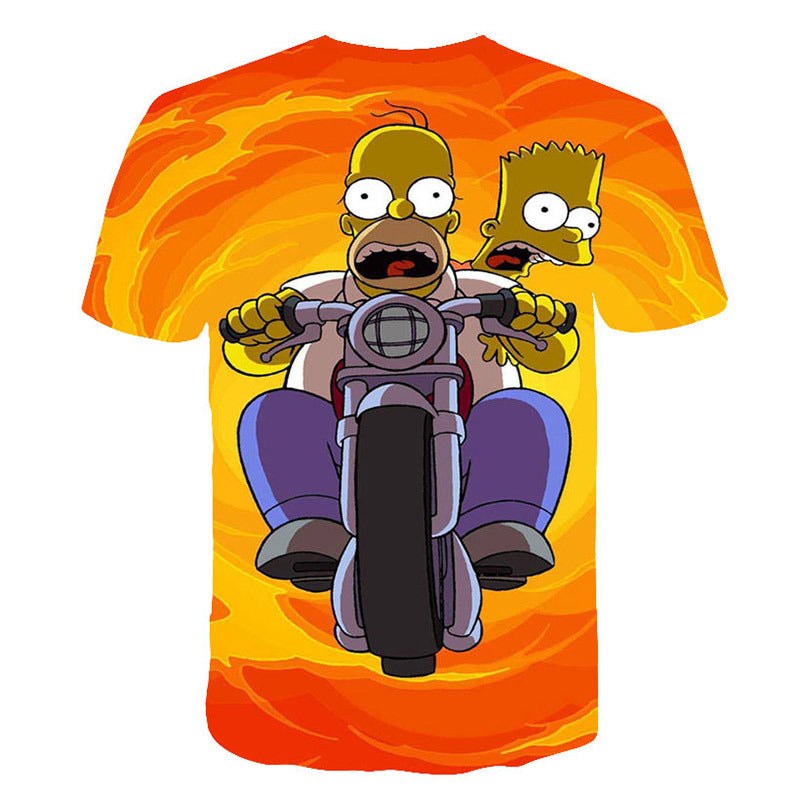 The Simpsons T Shirts Digital Printed Round Neck