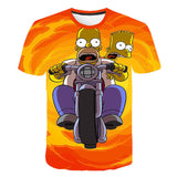 The Simpsons T Shirts Digital Printed Round Neck