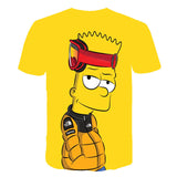 The Simpsons T Shirts Digital Printed Round Neck