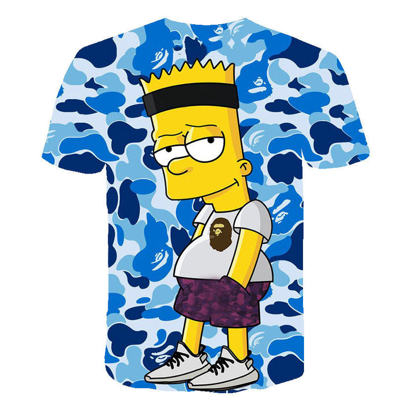 The Simpsons T Shirts Digital Printed Round Neck