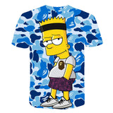 The Simpsons T Shirts Digital Printed Round Neck