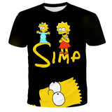 The Simpsons T Shirts 3d Digital Printed Round Neck