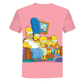 The Simpsons T Shirts Digital Printing Casual Round Neck