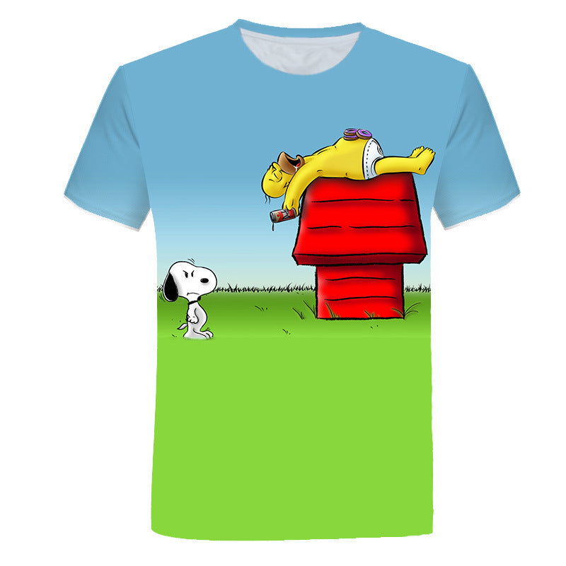 The Simpsons T Shirts Cartoon Anime Digital Printed Round Neck