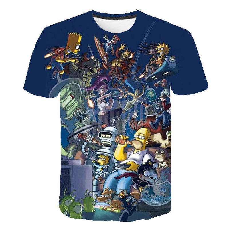 The Simpsons T Shirts 3d Digital Printing