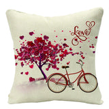 Valentine's Day Pillow Covers 4 Piece Random Styles Together, Love Linen Pillow Cover