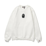 Bathing Ape Sweatshirts Printed Letter Fleece-Lined Crew Neck Sweater Men's and Women's Jacket