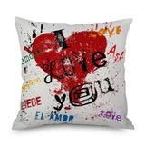 Valentine's Day Pillow Covers 4 Piece Random Styles Together, Car Sofa Cushion Pink Love Pillow