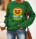 Halloween Costumes Printing Long Sleeve Crew Neck Sweater Women