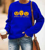 Halloween Costumes Printing Long Sleeve Crew Neck Sweater Women