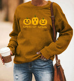 Halloween Costumes Printing Long Sleeve Crew Neck Sweater Women