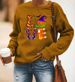 Halloween Costumes Printing Long Sleeve Crew Neck Sweater Women