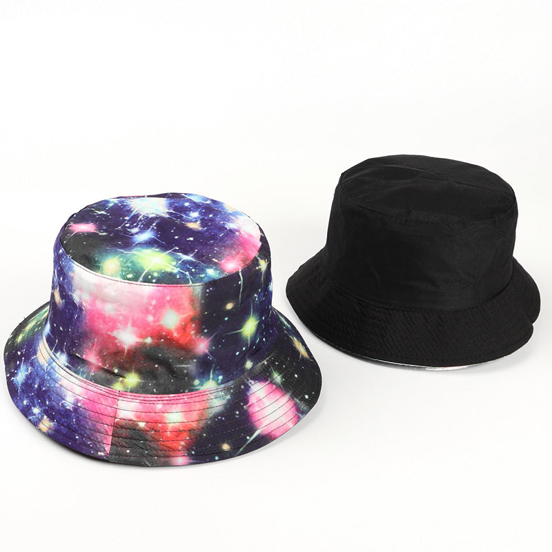 Bucket Hat Fishing Cap Cotton Print Fisherman Hat Bucket Hat Men and Women Street Sun-Proof Bucket