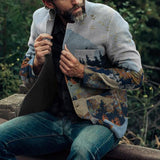 Men Winter Coats Man Fall Men's Printed Loose Casual Jacket
