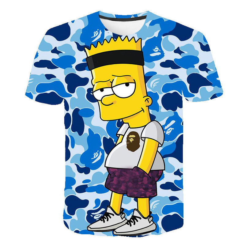 The Simpsons T Shirts Digital Printed Round Neck