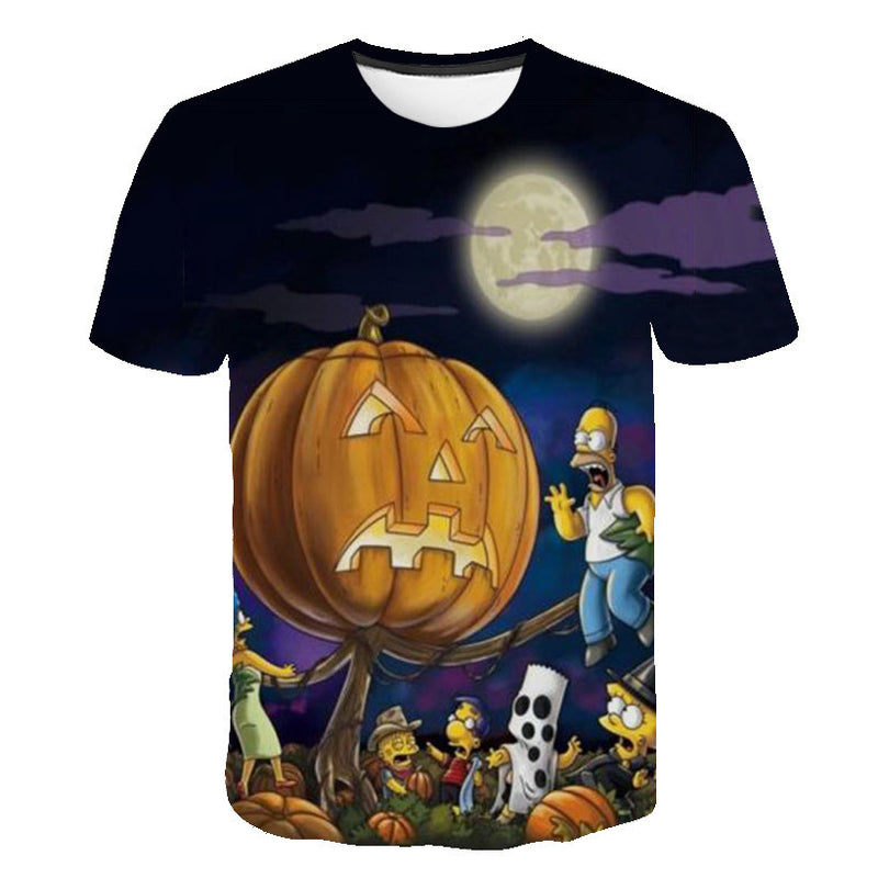 The Simpsons T Shirts Digital Printed Round Neck