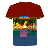 The Simpsons T Shirts Digital Printed Round Neck