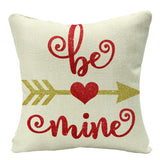 Valentine's Day Pillow Covers 4 Piece Random Styles Together, Love Linen Pillow Cover