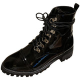 Platform Heels for Women Lace Up Motorcycle Boots