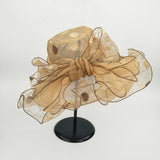Big Hats Spring Women's Fashion Cap Embroidered Fashion Net Gauze Cap Sun Hat