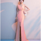 Mauve Dress Bridesmaid 1533# Banquet Evening Dress for Women Dinner Party