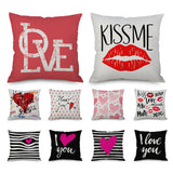 Valentine's Day Pillow Covers 4 Piece Random Styles Together, Car Sofa Cushion Pink Love Pillow