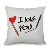 Valentine's Day Pillow Covers 4 Piece Random Styles Together, Car Sofa Cushion Pink Love Pillow