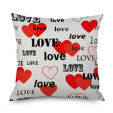 Valentine's Day Pillow Covers 4 Piece Random Styles Together, Car Sofa Cushion Pink Love Pillow