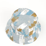 Bucket Hat Fishing Cap Cotton Print Fisherman Hat Bucket Hat Men and Women Retro Graffiti