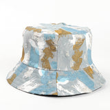 Bucket Hat Fishing Cap Cotton Print Fisherman Hat Bucket Hat Men and Women Retro Graffiti
