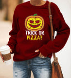 Halloween Costumes Printing Long Sleeve Crew Neck Sweater Women