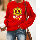 Halloween Costumes Printing Long Sleeve Crew Neck Sweater Women