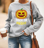 Halloween Costumes Printing Long Sleeve Crew Neck Sweater Women