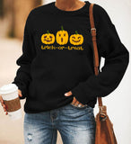 Halloween Costumes Printing Long Sleeve Crew Neck Sweater Women