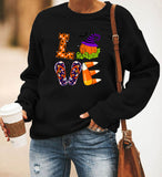 Halloween Costumes Printing Long Sleeve Crew Neck Sweater Women