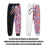 Bathing Ape Pant Shark Head Two Colors Camouflage Casual Trousers Men and Women Couple Print Sweatpants