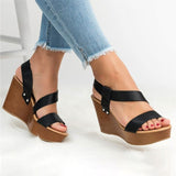 Women Platform Sandals Large Size Peep Toe Wedge Platform Sandals