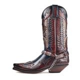 Western Shoes Men's Knight Pointed Embroidered Mid-Calf Versatile Men's Boots