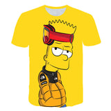 The Simpsons T Shirts Digital Printed Round Neck