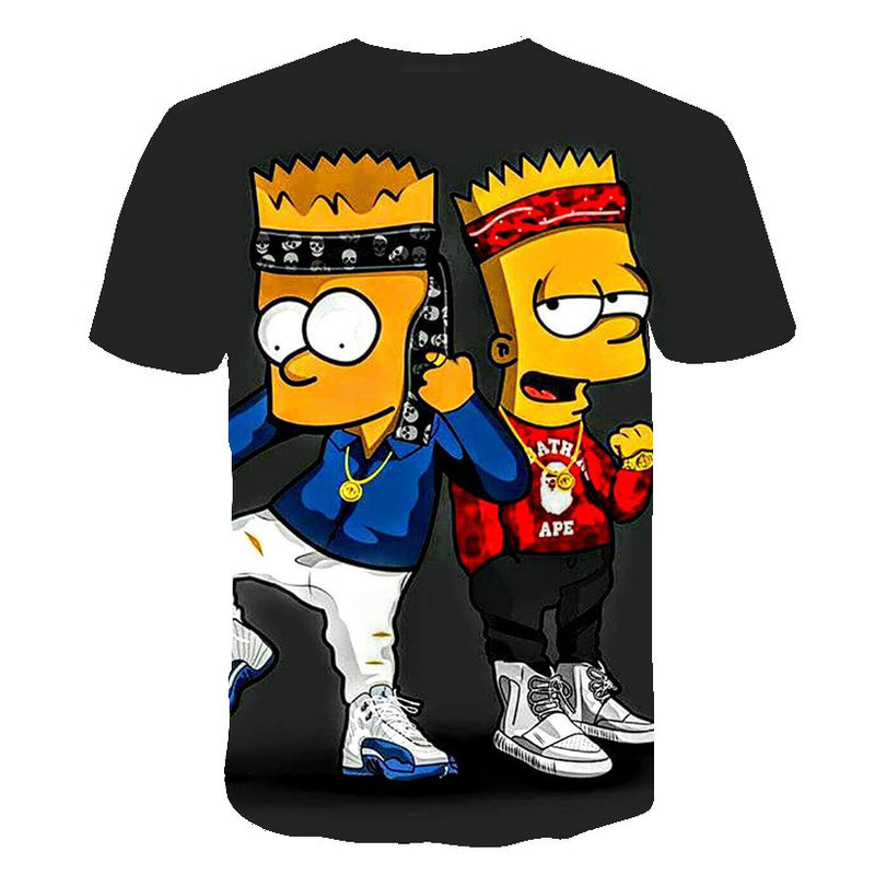 The Simpsons T Shirts Digital Printed Round Neck