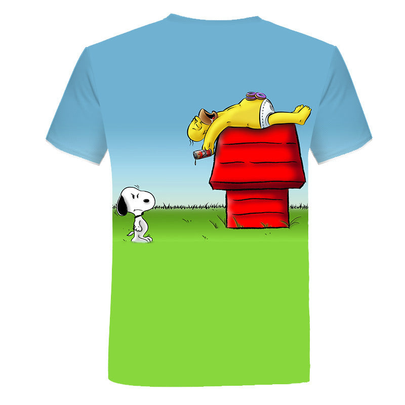 The Simpsons T Shirts Cartoon Anime Digital Printed Round Neck